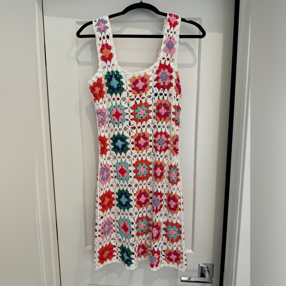 James Dress Tropical Sunset Crochet LARGE - Picture 2 of 3